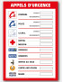 Panneau appels d’urgence Panneau appels d’urgence