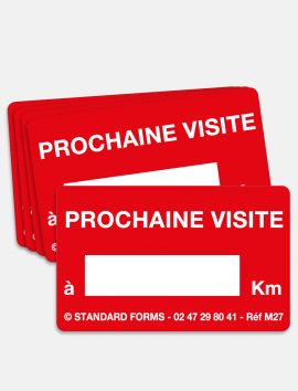 Etiquette Prochaine vidange - Standard Forms