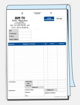 Fiche d’intervention standard