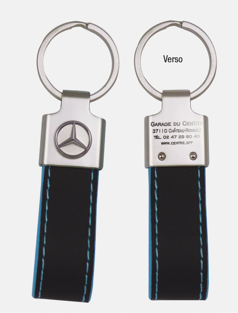 Porte Clé MERCEDES en métal Noir