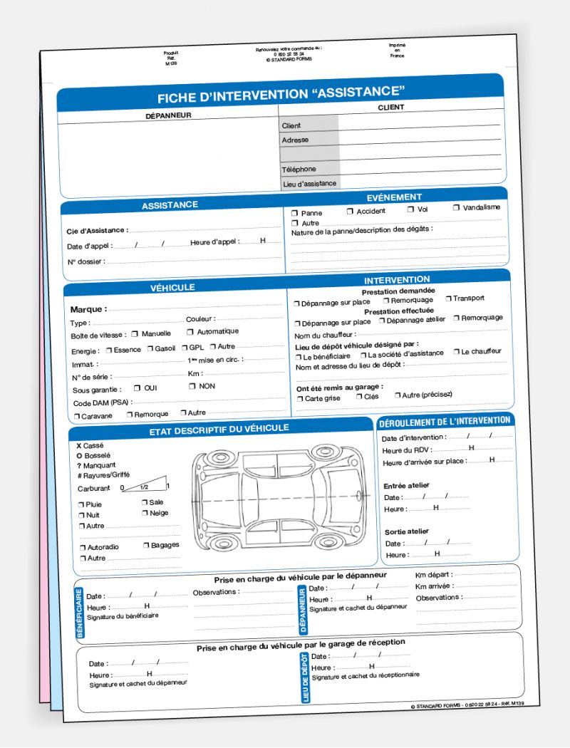 Express 24h : Fiche d’intervention spéciale Assistance sans personnalisation