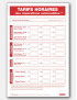 Panneau tarifs horaires des réparations Panneau tarifs horaires des réparations