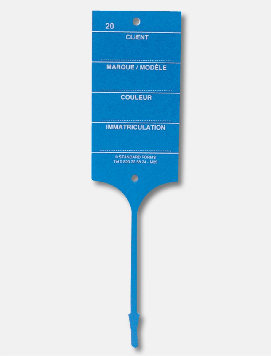 Normbel - Languette pour Clef avec étiquette Bleu