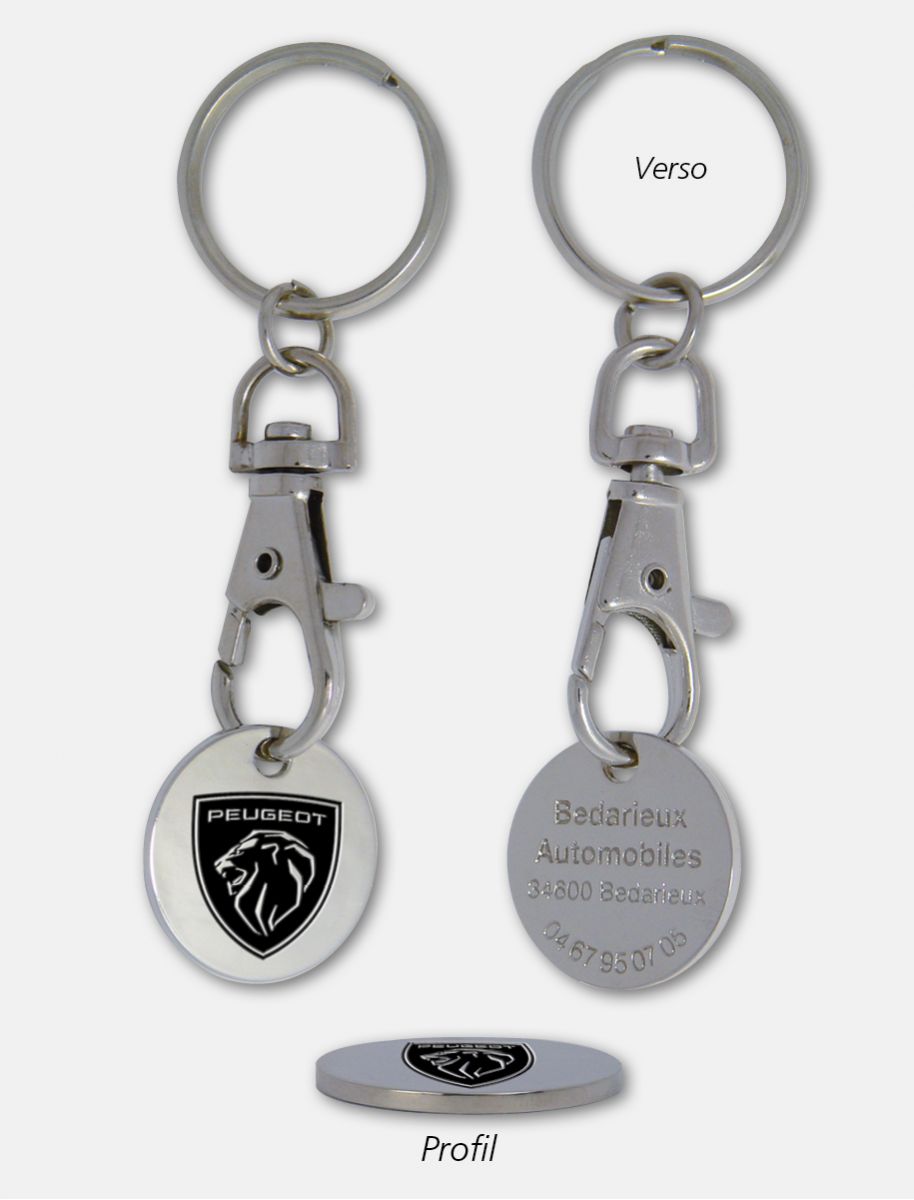 Porte-clefs jeton de caddie