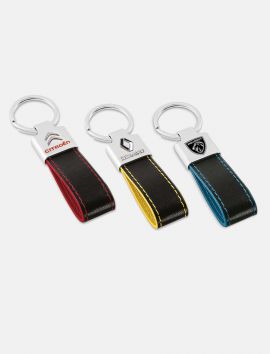 Porte-clés Clyde logo marque auto, marquage en creux au verso