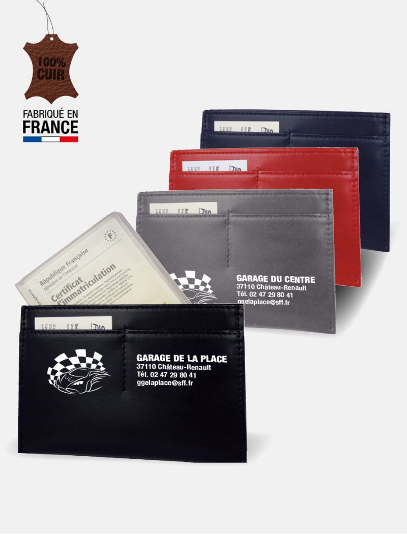 Fourreau carte grise cuir "Princeton"