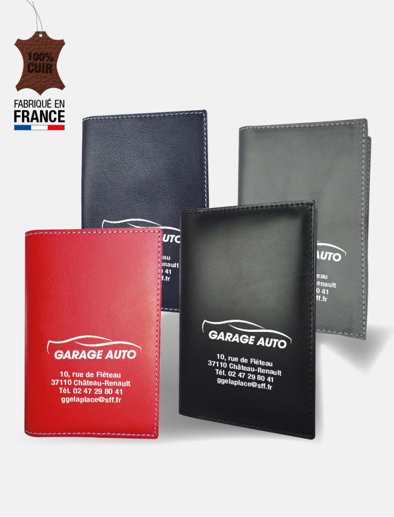 Porte-carte grise collection cuir "Oxford"