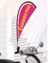 Kit drapeau de guidon rotatif à personnaliser Kit drapeau de guidon rotatif à personnaliser