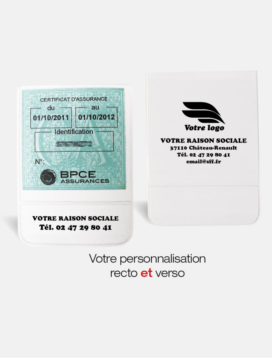 Support Porte certificat vignette d'assurance automobile - Site de