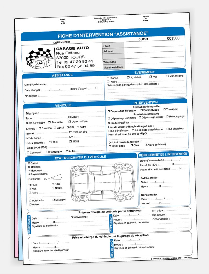 Fiche d’intervention Assistance