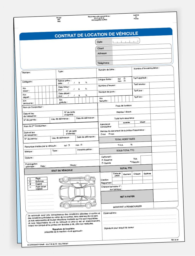 Imprimer Contrat De Location Voiture Vierge Pdf Contrat de location sans personnalisation