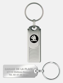 Porte-clés métal barrette velours