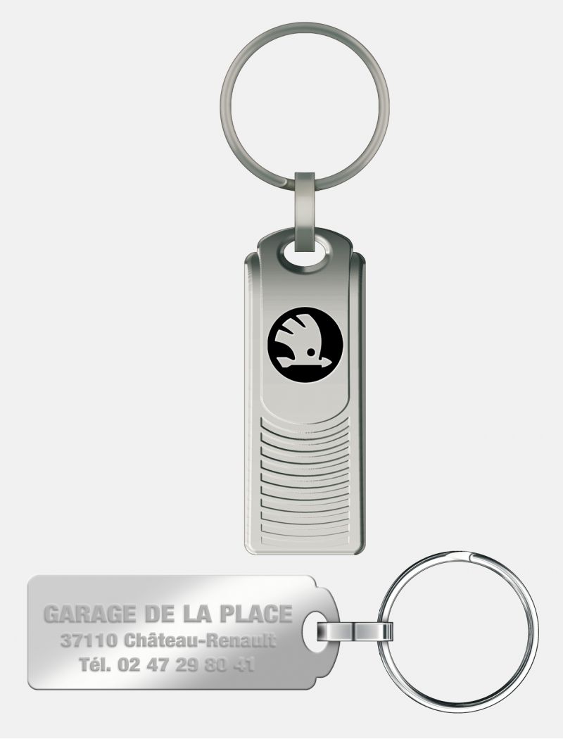 Porte-clés métal barrette velours