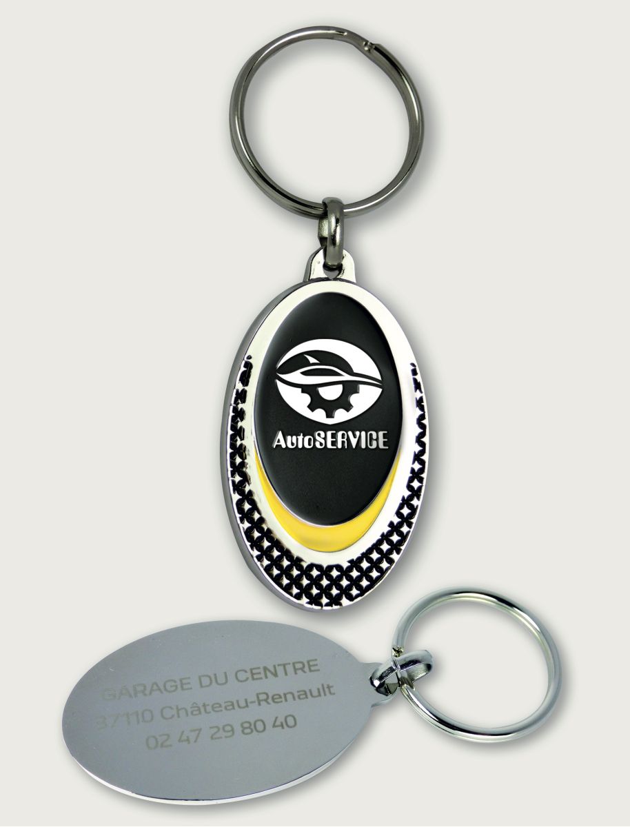 Porte-clés moto personnalisé avec une gravure