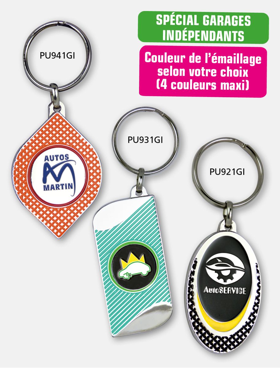 Porte clef vert avec étiquette - Porte clés Automobiles