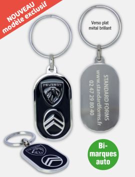 Porte-clés Capsule Bi-marques automobiles
