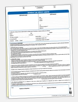 Mandat de dépôt-vente sans personnalisation