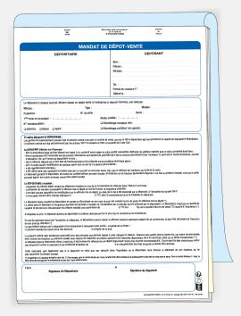 Mandat de dépôt-vente sans personnalisation