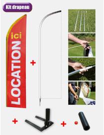 Kit voile Location + mât + pied