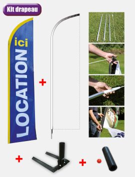 Kit voile Location + mât + pied