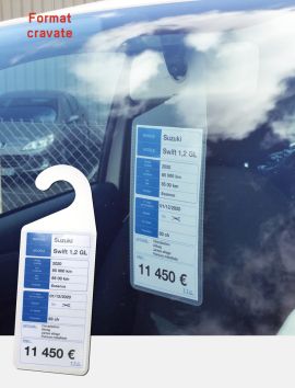 Porte-affichette cintre cravate
