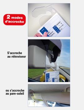Porte-affichette de prix VN/VO vertical 2 en 1