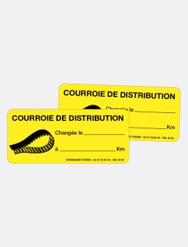 Etiquette courroie de distribution