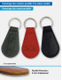 Porte-clés simili cuir recto