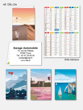 Calendrier de poche