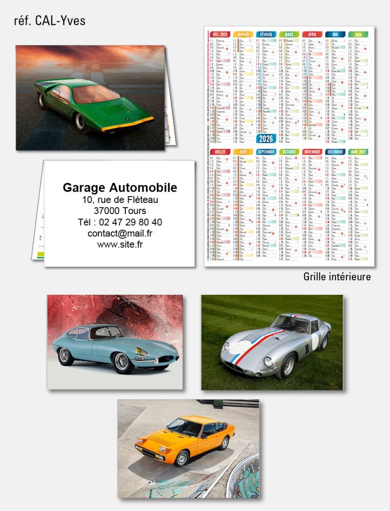 Calendrier de poche