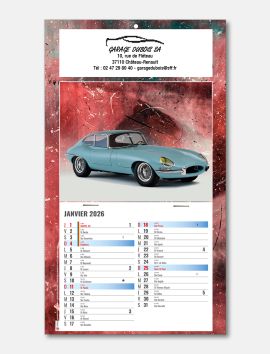 Calendrier illustré dos carton