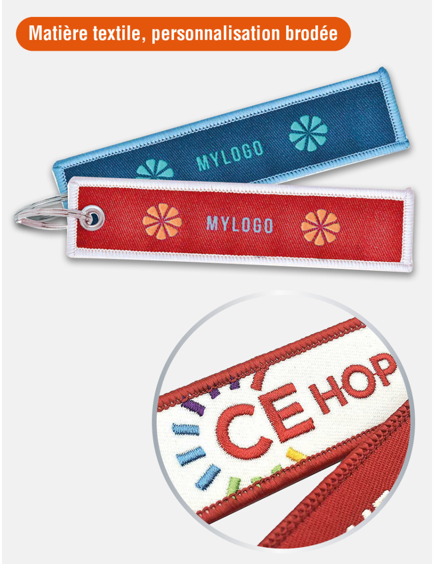 Porte-clés Olympia brodé