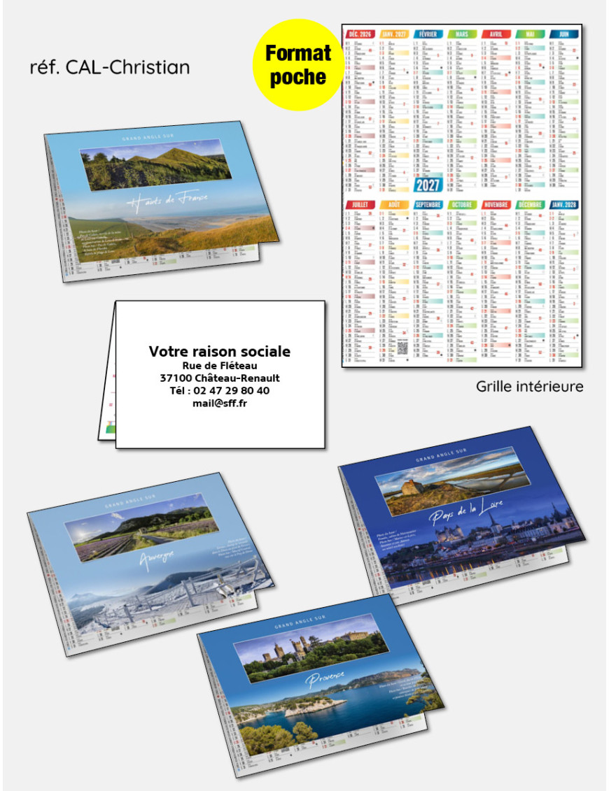 Calendrier de poche