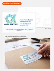 Carte de visite adhésive
