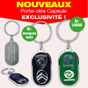 Porte-clés bi-marques